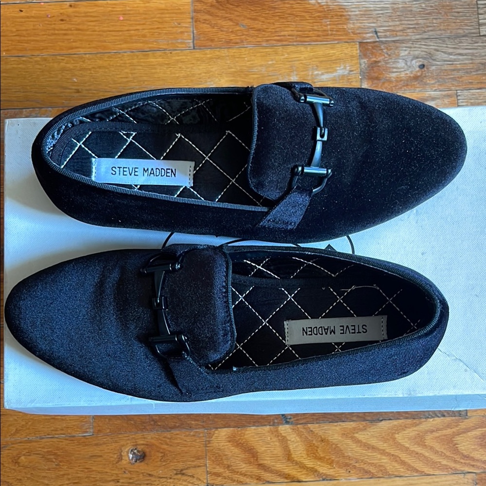 Steve Madden Black Tassel Loafers